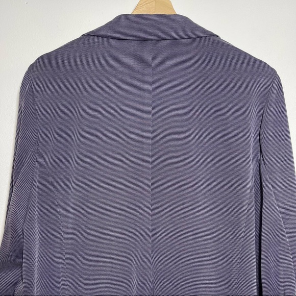 SKIES ARE BLUE Asa Ponte Purple Flap Pockets Open Style Blazer Jacket Sz XXL - Picture 6 of 14